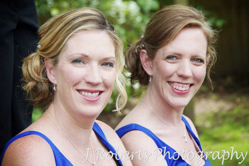 Bridemaids in garden - wedding photography sydney